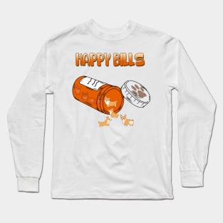 Happy Pills Corgi,Miniature Corgi Dog Owner, Corgi Lover Long Sleeve T-Shirt